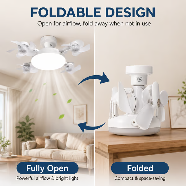 💡🌀 2-in-1 Energy-Saving Fan Light|Cool Air + Soft Light in One