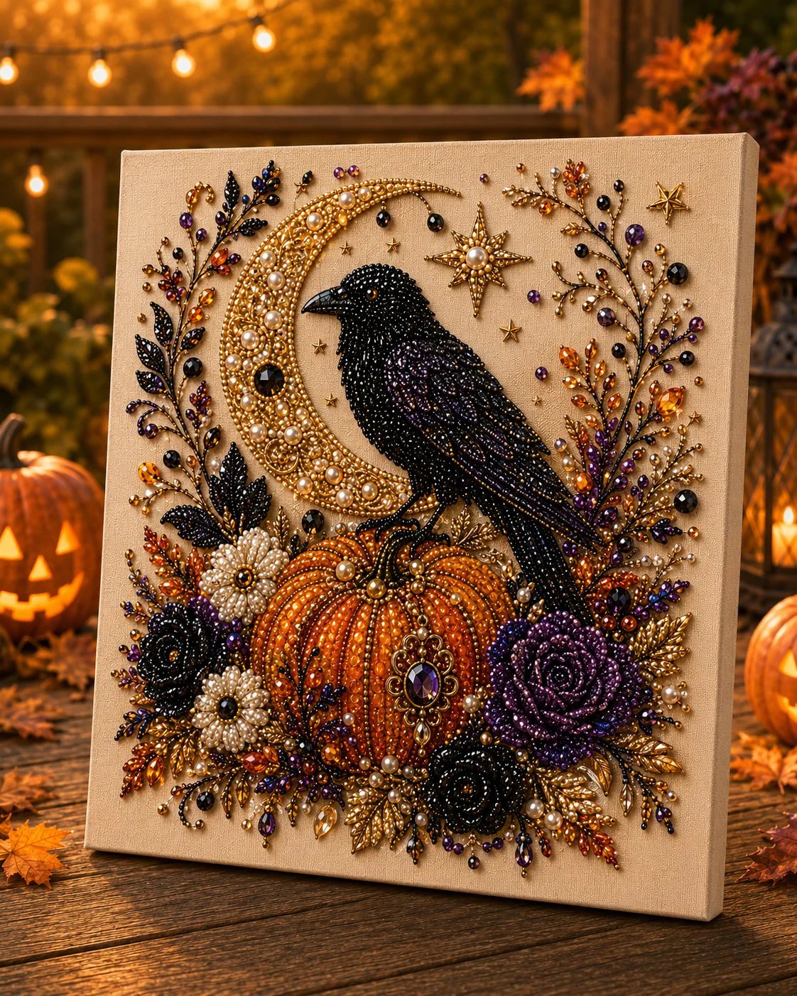 👻✨ Halloween Pearl Art DIY Kit – Turn Tiny Pearls into Spooky-Cute Magic