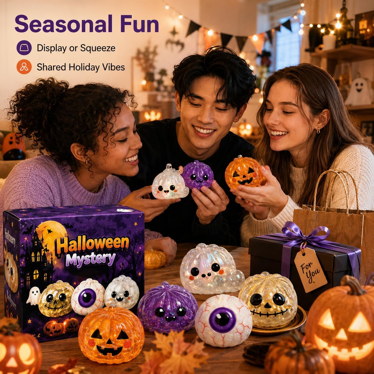 🔥Last Day 49% OFF -🎃 Halloween Dumpling Squeeze Squishy Toy👻☁️
