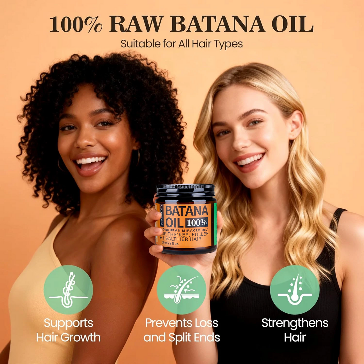 🔥LAST DAY 50% OFF - Batana Oil for Hair Growth,Raw Organic Batana Mask from Honduras🌱