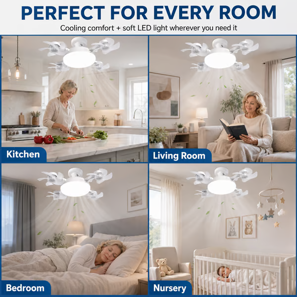 💡🌀 2-in-1 Energy-Saving Fan Light｜Cool Air + Soft Light in One