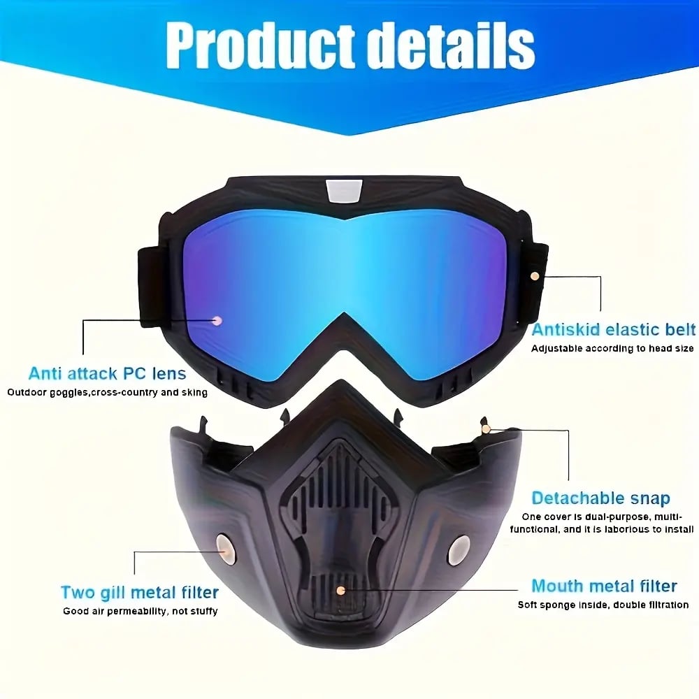 🔥LAST DAY SALE 49% OFF - ✨🛠️Detachable Full Face Goggle Mask