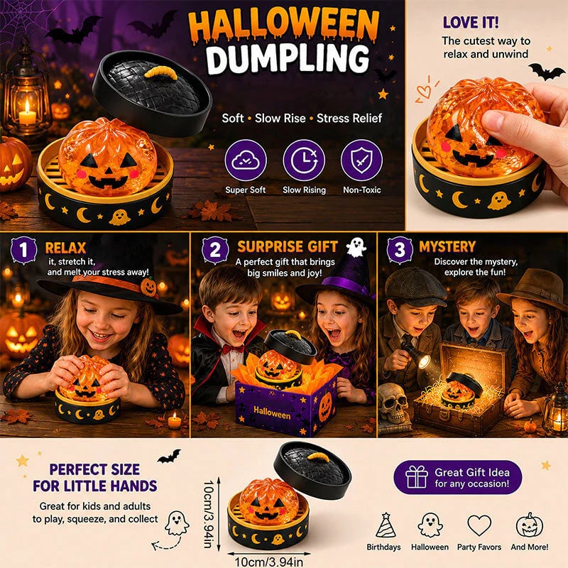 🔥Last Day 49% OFF -🎃 Halloween Dumpling Squeeze Squishy Toy👻☁️