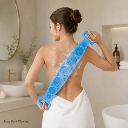🔥Last Day 49% OFF🔥 - Silicone Bath Brush, Double-Sided Back Scrubber for Body Cleansing & Exfoliating