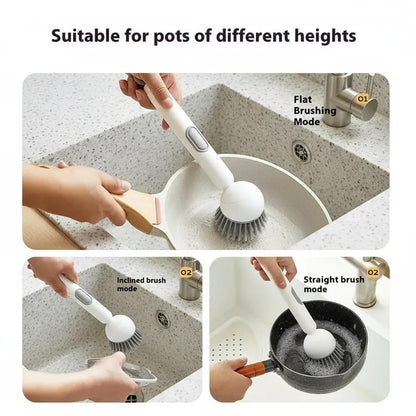 🔥6-in-1 Rotatable Dish Brush with Detergent Dispenser