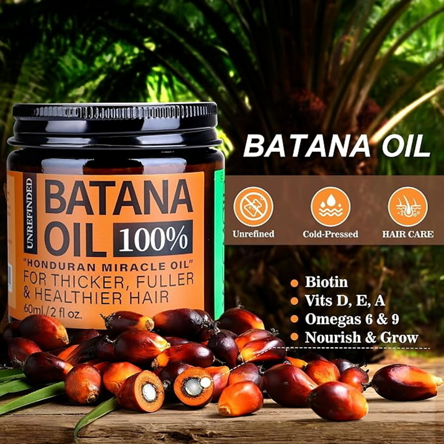 🔥LAST DAY 50% OFF - Batana Oil for Hair Growth,Raw Organic Batana Mask from Honduras🌱
