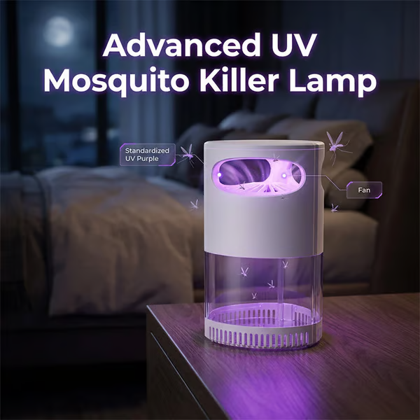 🔥LAST DAY 49% OFF - 🦟UV Mosquito Killer Lamp – 🔇quiet, USB, chemical-free🌙