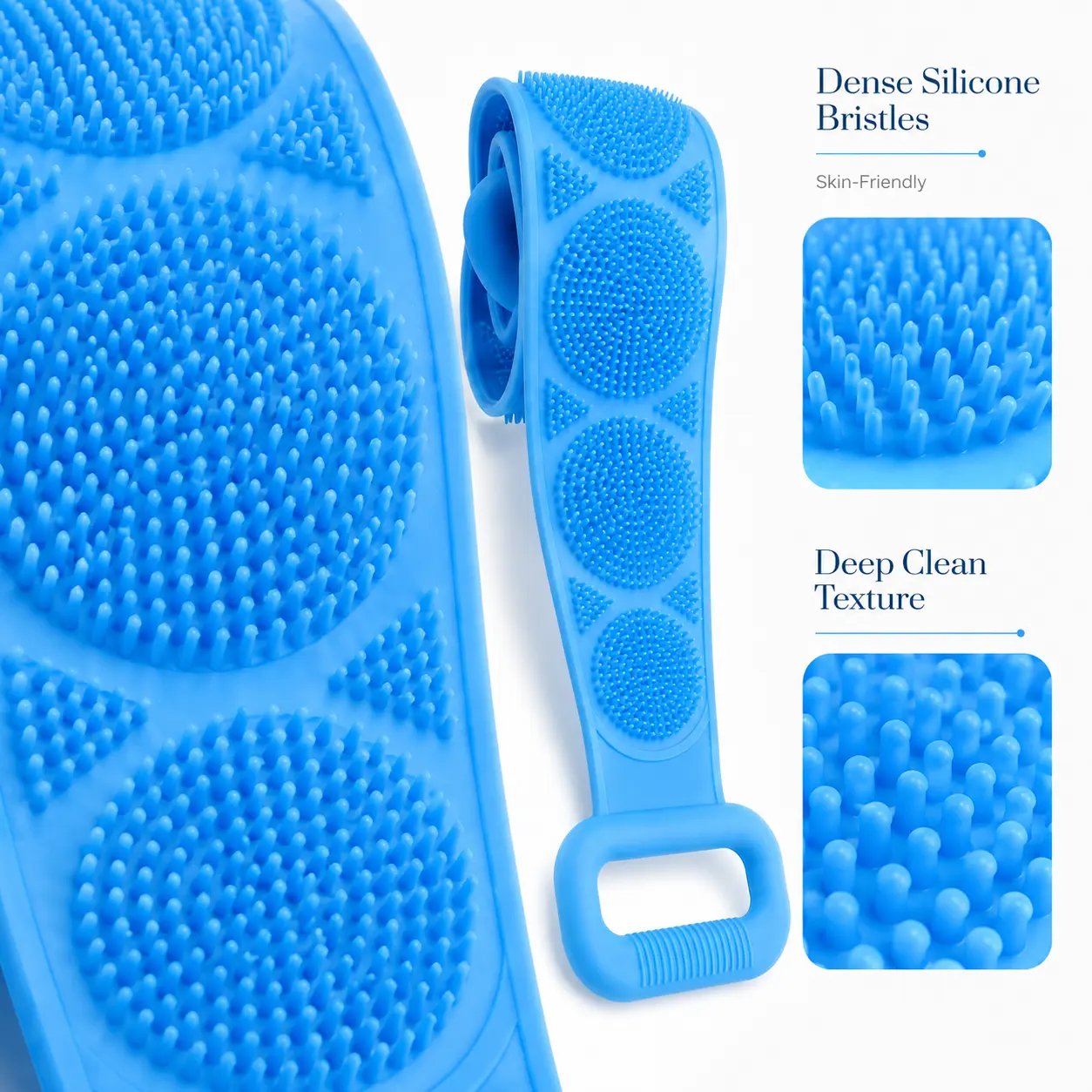 🔥Last Day 49% OFF🔥 - Silicone Bath Brush, Double-Sided Back Scrubber for Body Cleansing & Exfoliating