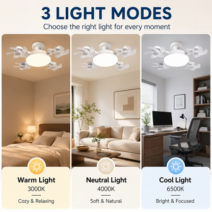 💡🌀 2-in-1 Energy-Saving Fan Light｜Cool Air + Soft Light in One