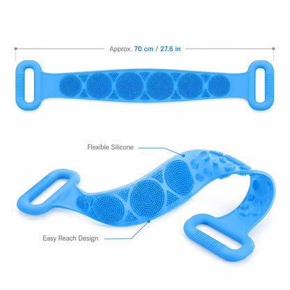 🔥Last Day 49% OFF🔥 - Silicone Bath Brush, Double-Sided Back Scrubber for Body Cleansing & Exfoliating
