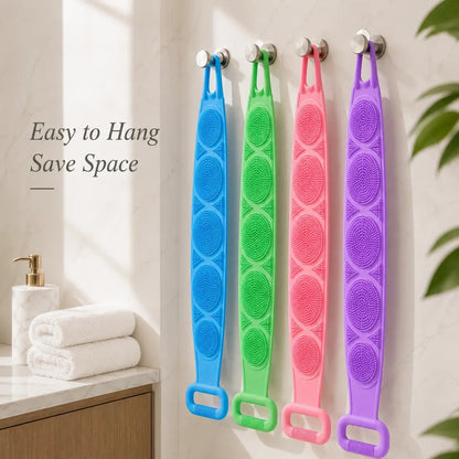 🔥Last Day 49% OFF🔥 - Silicone Bath Brush, Double-Sided Back Scrubber for Body Cleansing & Exfoliating