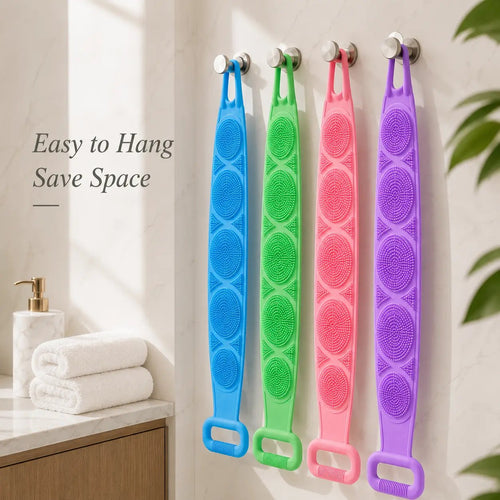🔥Last Day 49% OFF🔥 - Silicone Bath Brush, Double-Sided Back Scrubber for Body Cleansing & Exfoliating