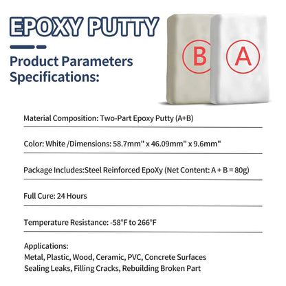 🔥Last Day 49% OFF🔥 - Steel Reinforced Epoxy Putty - Permanent Repair for Metal, Wood & Concrete